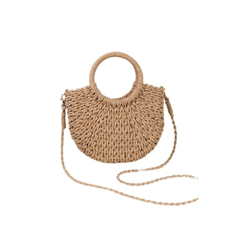 Braided Mini Handbag with Round Carrying Handles Kalsten