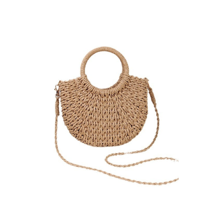 Braided Mini Handbag with Round Carrying Handles Kalsten