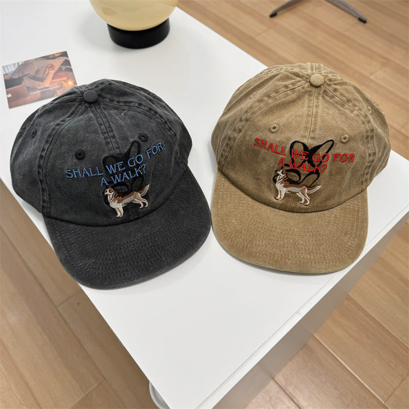 Unisex Funny Embroidered Dog-Themed Cap Kalsten