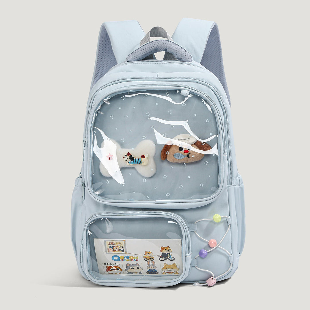 Cute Transparent Character School Backpack