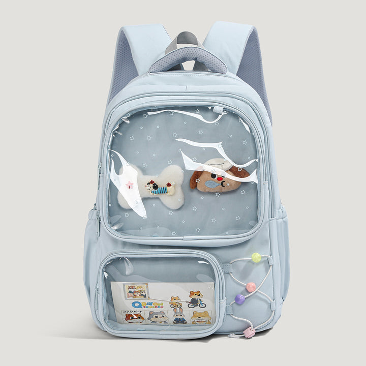 Cute Transparent Character School Backpack