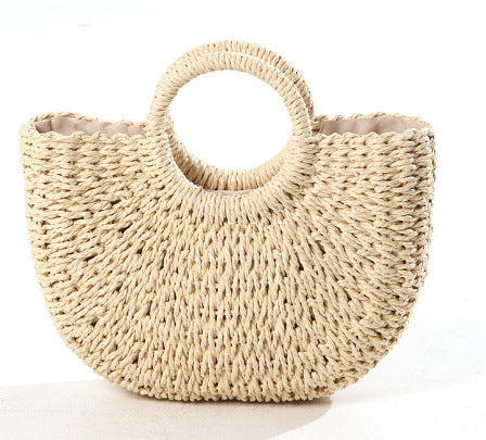 Generous basket bag with charming round handle Kalsten
