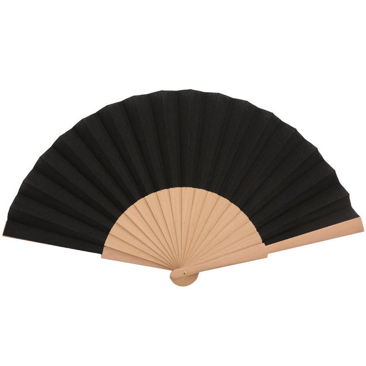 Ladies elegant hand fan made of lightweight fabric with artistic pleat pattern Kalsten