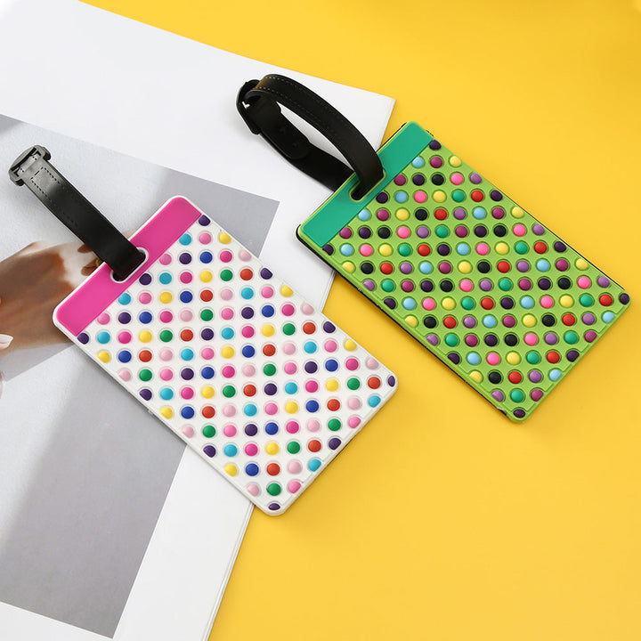 Unisex Luggage Tag with Modern Geometric Design Kalsten