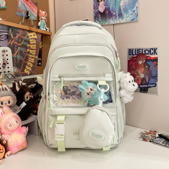 Multi-Functional Transparent Panel School Backpack