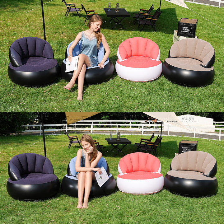 Women's Inflatable Comfort Armchair with Soft Surface Texture Kalsten