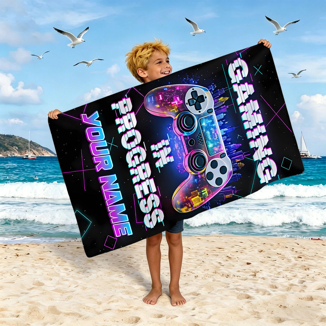 Boys beach towel with game console motif Kalsten