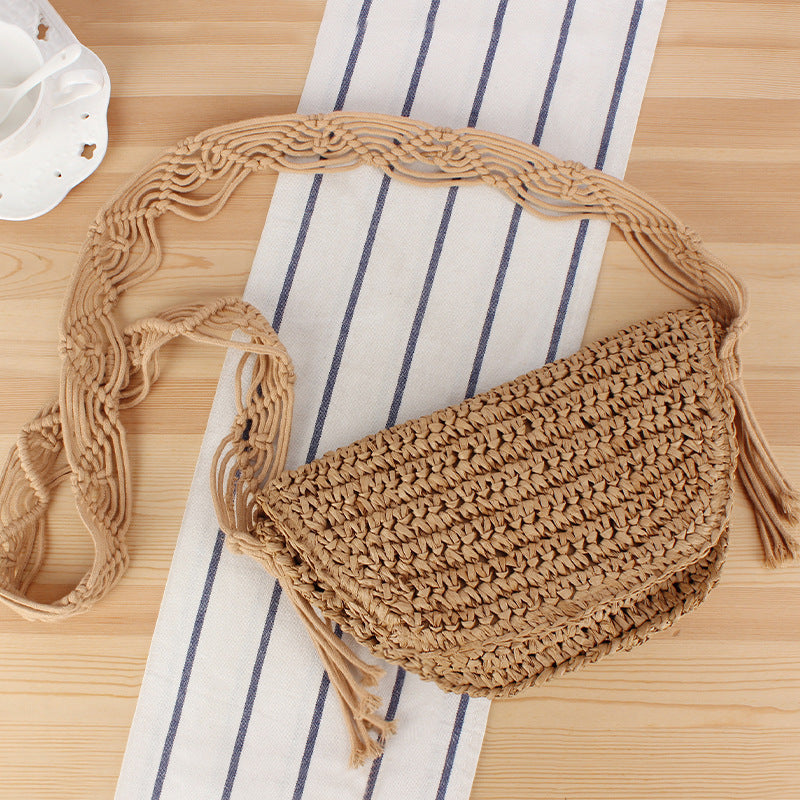 Braided Shoulder Bag in Creative Macrame Design Kalsten
