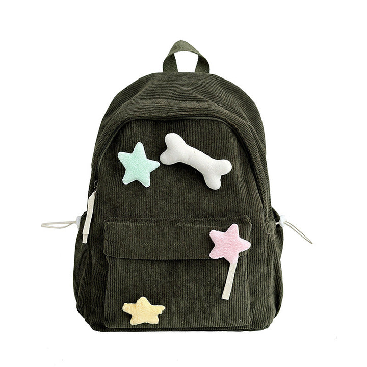 Cute Corduroy School Backpack Kalsten