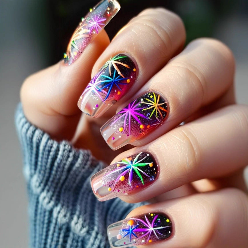 Art nails with graphic 3D design Kalsten