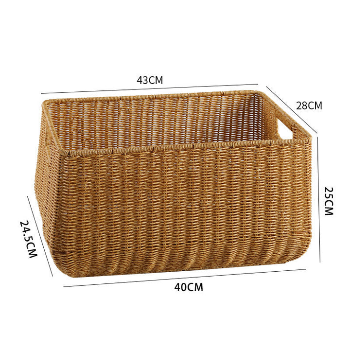 Large Handwoven Storage Basket with Ergonomic Handles Kalsten