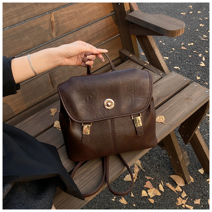 Vintage-Inspired Leather Backpack Kalsten