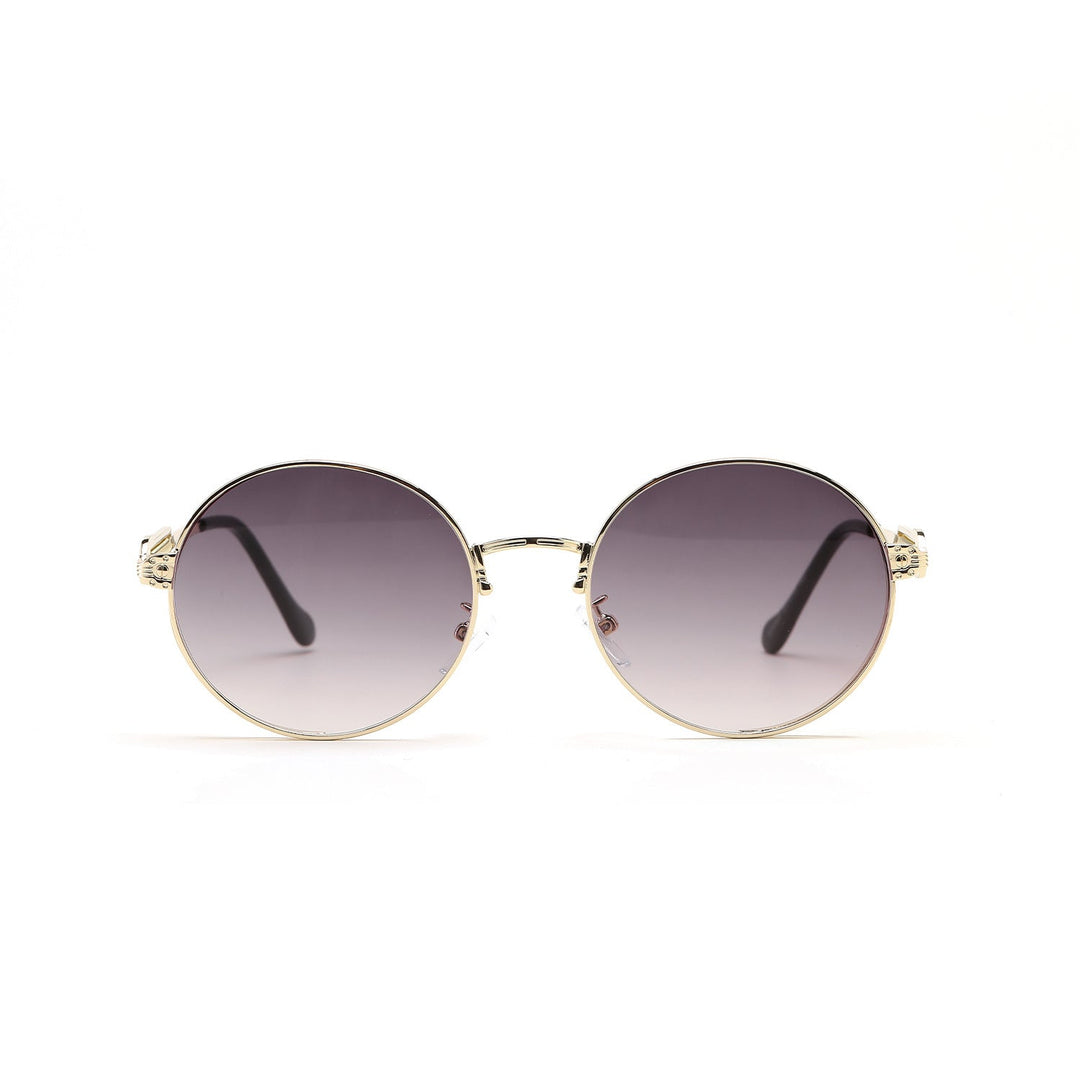 Women's round vintage sunglasses with exclusive metal frame Kalsten