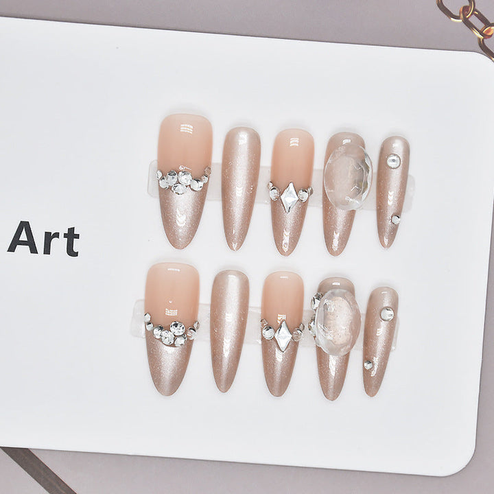 Glamorous Heart-Themed Press-On Nail Set Kalsten