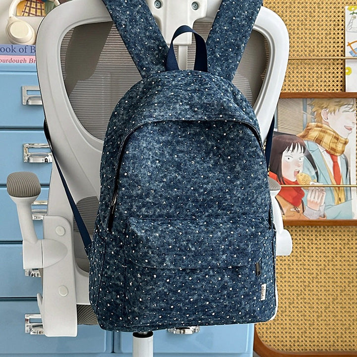 Casual Lightweight Backpack with Polka Dot Design Kalsten