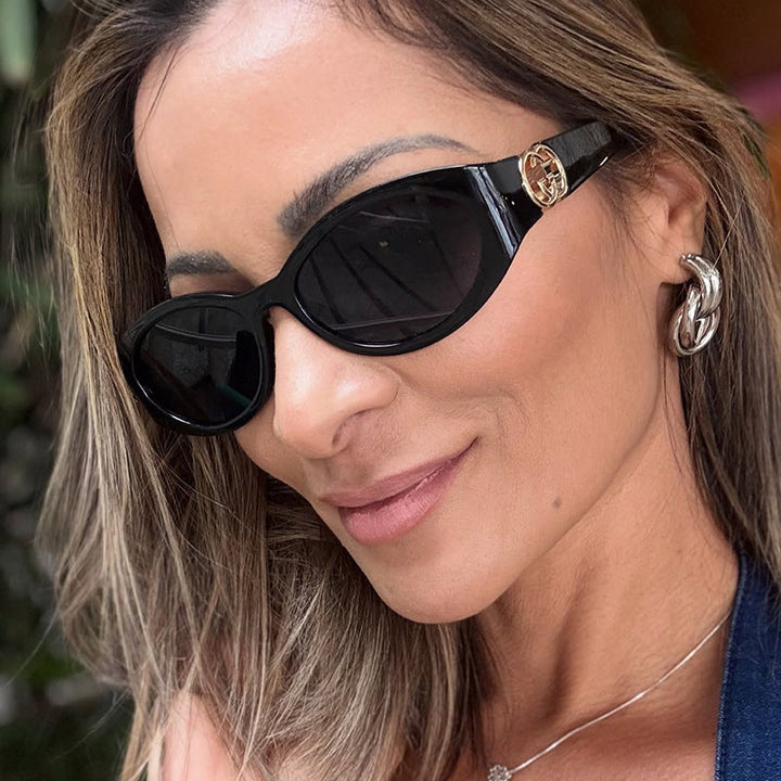 Women's fashionable cat-eye sunglasses with protective UV filter and luxurious accents Kalsten