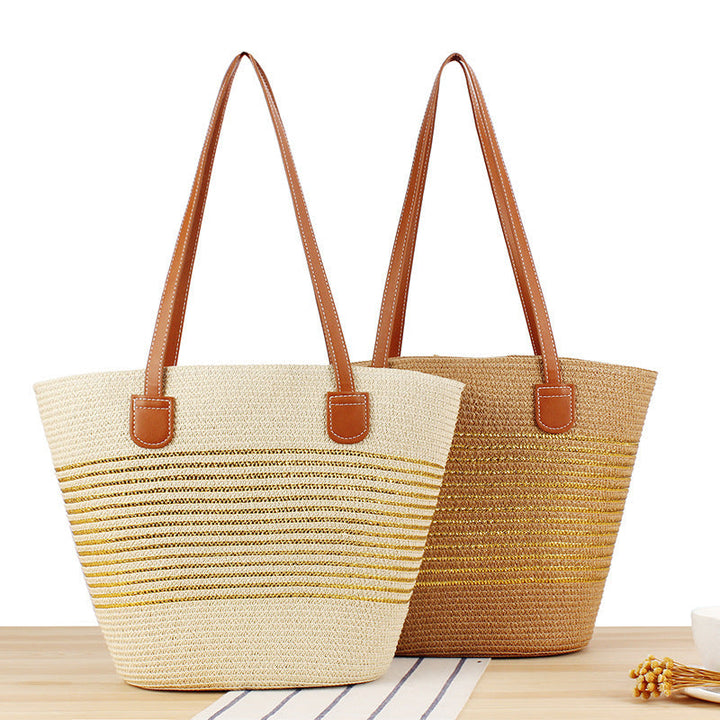 Beach bag with modern stripe design Kalsten