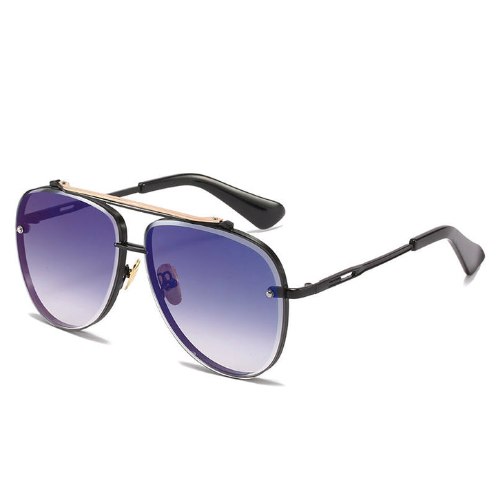 Women's Oversized Pilot Sunglasses with Adjustable Nose Pads and High-Quality Metal Frame Kalsten