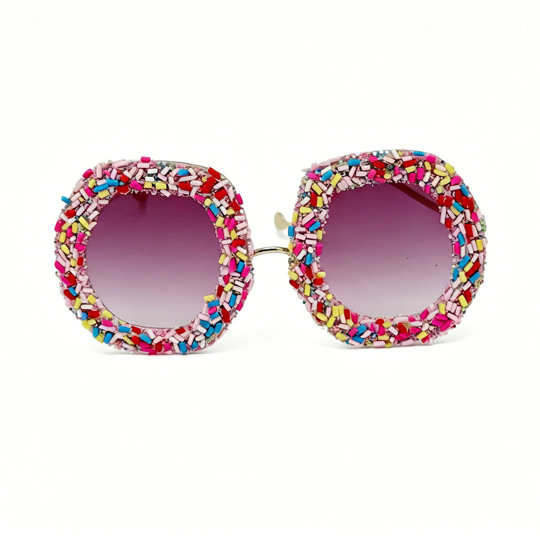 Ladies creative designer sunglasses with colorful jewelry frame Kalsten