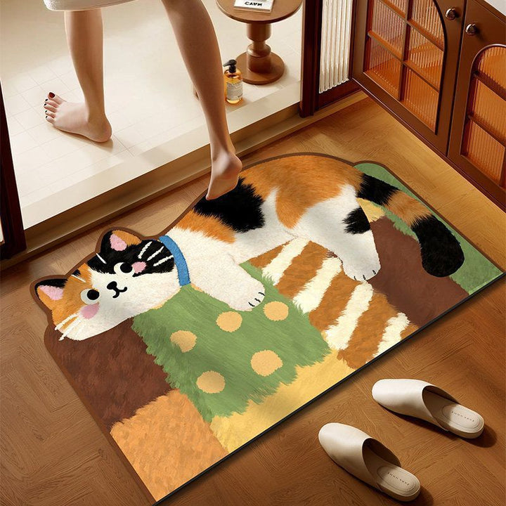 Cat-Themed Spa Bathroom Mat Kalsten