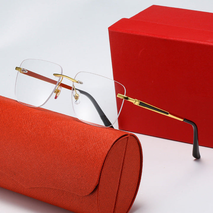 Women's fashionable rectangular semi-rimmed sunglasses with innovative design Kalsten