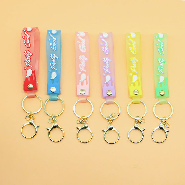 Unisex keychain made of high-quality silicone with playful design Kalsten