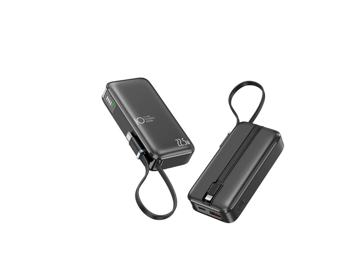 Portable power bank with fast USB-C charging function and integrated LED display Kalsten