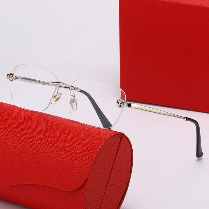 Women’s fashionable half-frame glasses with elegant metal frame Kalsten