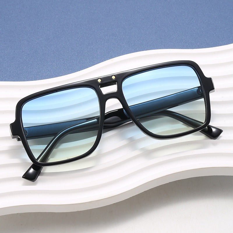 Women's square oversized sunglasses with trendy transparent frame Kalsten