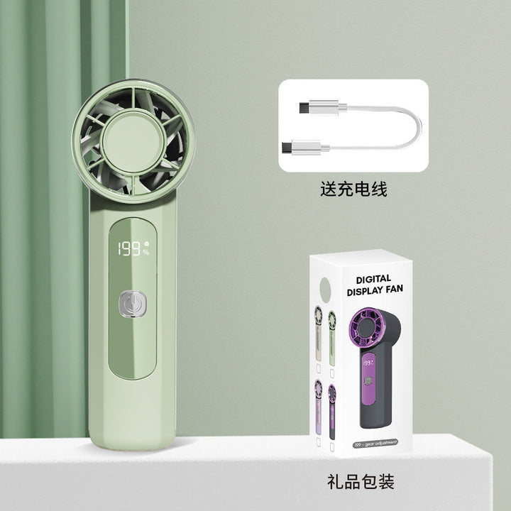Unisex Portable Handheld Digital Display Fan Kalsten