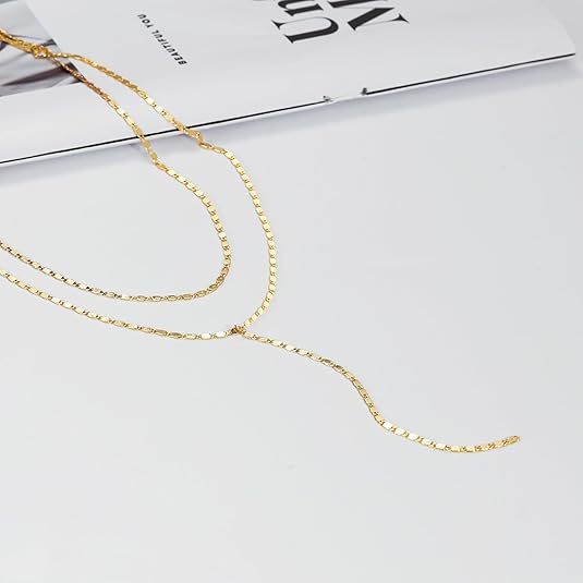 Layered Rhinestone Drop Necklace Kalsten