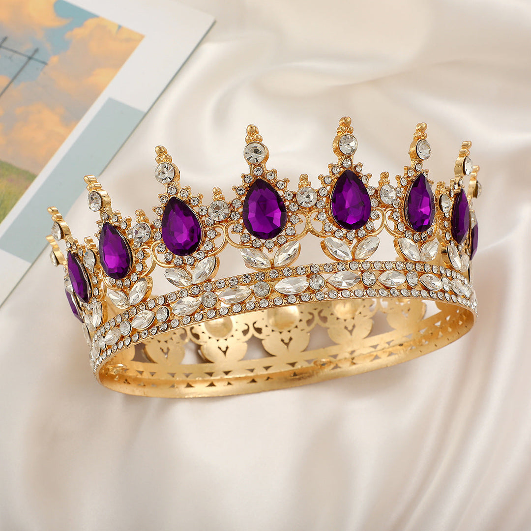 Ladies Luxurious Festive Crown with Shining Gemstones Kalsten