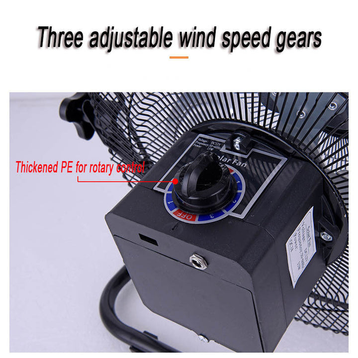 Women's Portable Solar Floor Fan with Silent Operation Kalsten