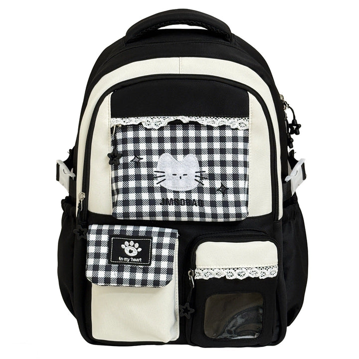 Playful Patterned Cat Design School Backpack Kalsten