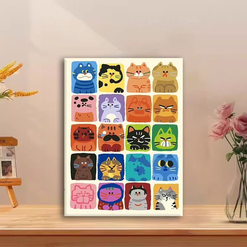 Playful Cat Comic Canvas Art Kalsten