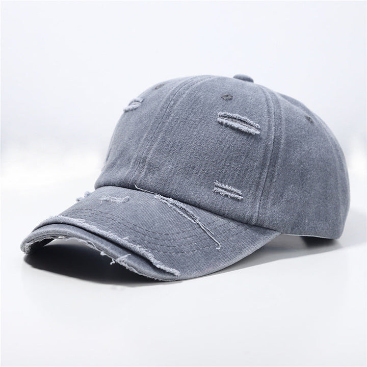 Women's washed baseball cap with destroyed look Kalsten