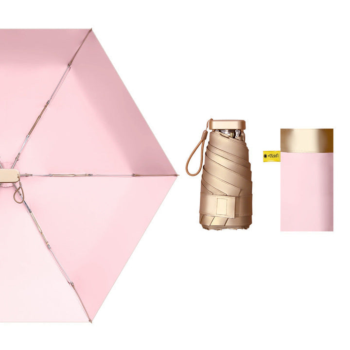 Ladies elegant and practical foldable umbrella with integrated water bottle Kalsten