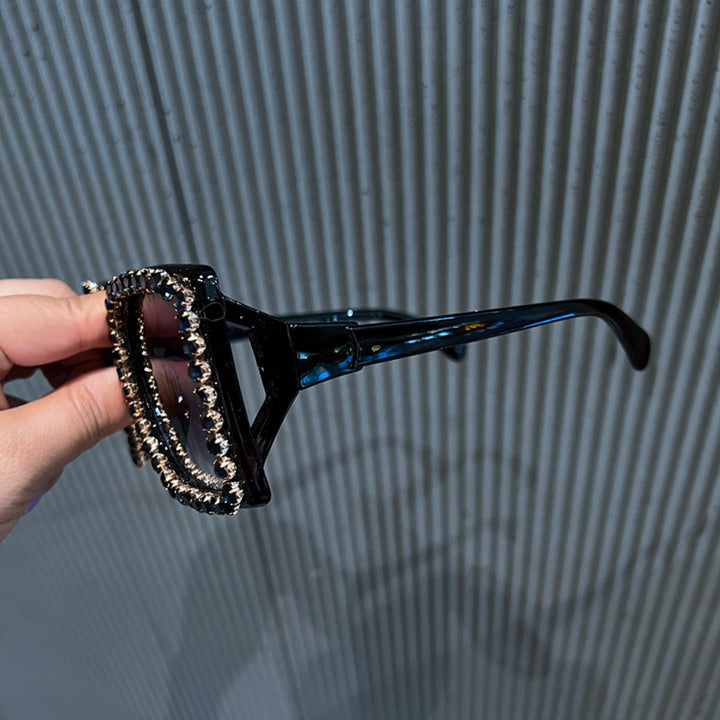 Women's glamorous Quadro sunglasses with rhinestone-adorned frame Kalsten