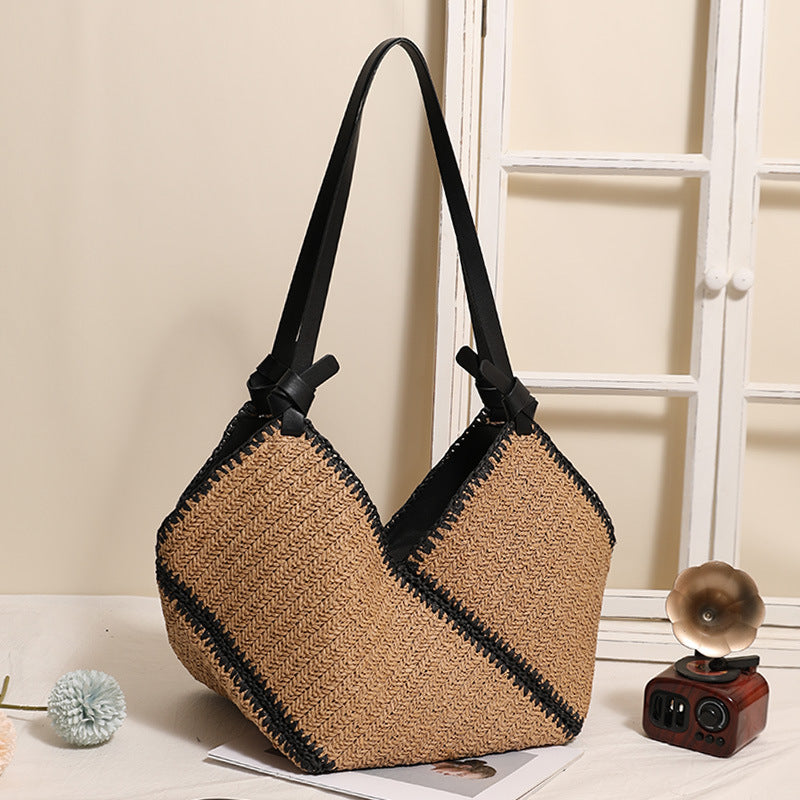 Handmade Boho bag with leather accents Kalsten