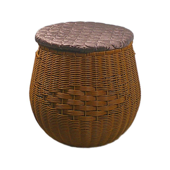 Cushioned Woven Storage Ottoman Kalsten
