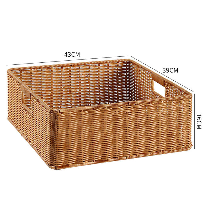 Handwoven Storage Basket with Cutout Handles Kalsten