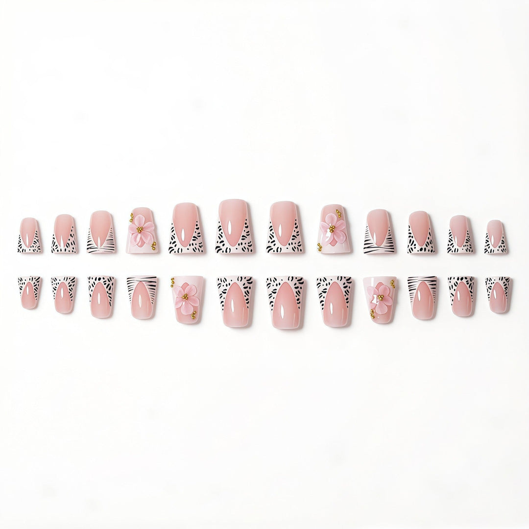 Artistic Floral-Enhanced Press-On Nails Kalsten