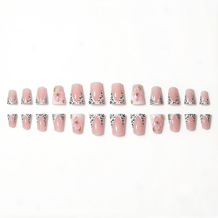 Artistic Floral-Enhanced Press-On Nails Kalsten