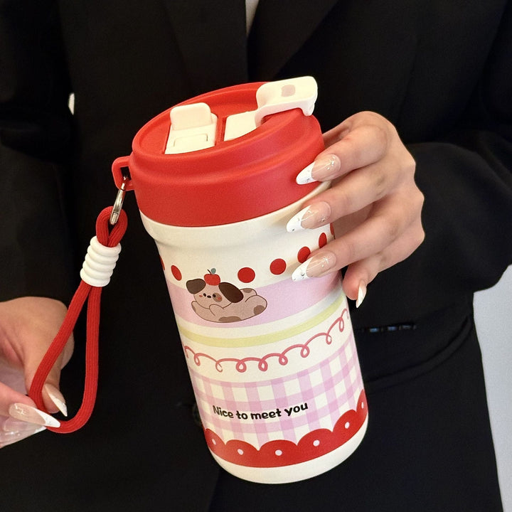 Ladies Insulated Drinking Cup with Cheerful Rabbit Design Kalsten