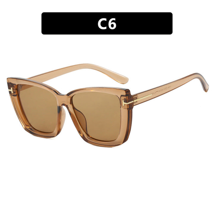 Women's large sunglasses in modern design with trendy tortoise pattern Kalsten
