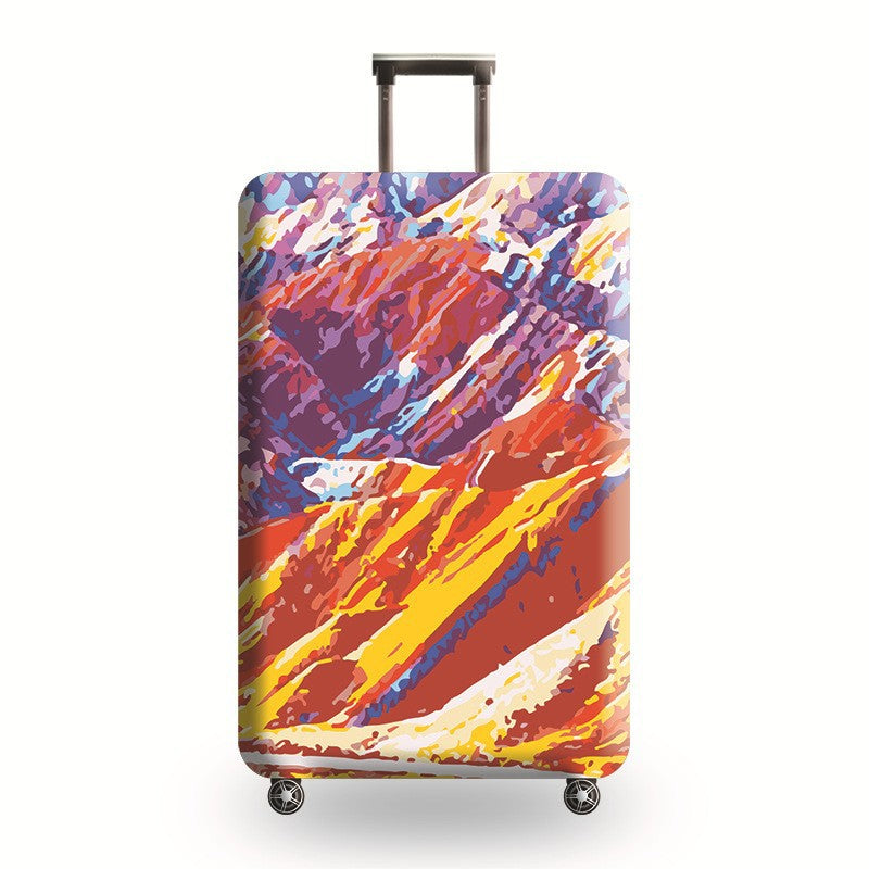 Unisex hard shell trolley with eye-catching marble print, telescopic handle and impact-resistant construction Kalsten