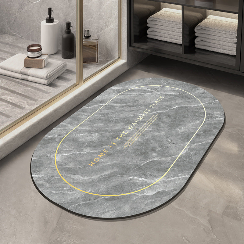 Stylish Inspirational Phrase Bath Mat