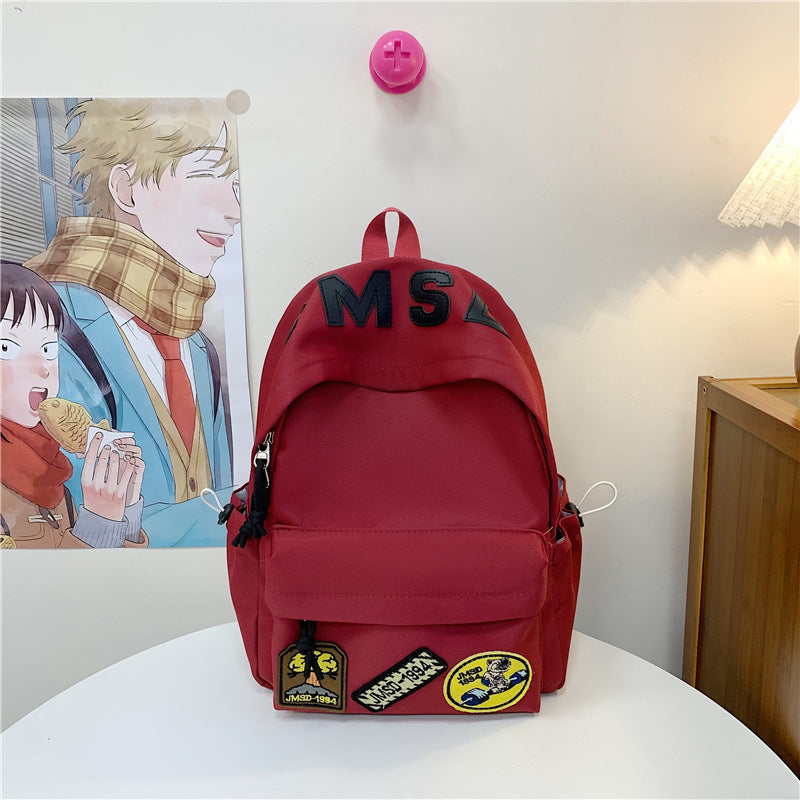 Fun-Themed Patchwork School Backpack