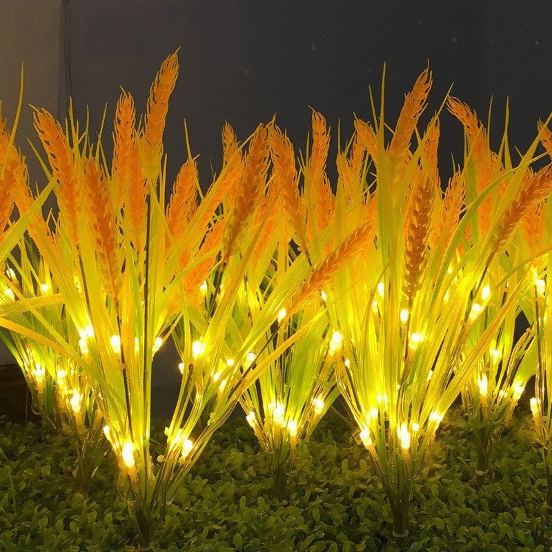 LED Illuminated Realistic Wheat Grass Garden Stake Lights Decorative Landscape Clusters Kalsten
