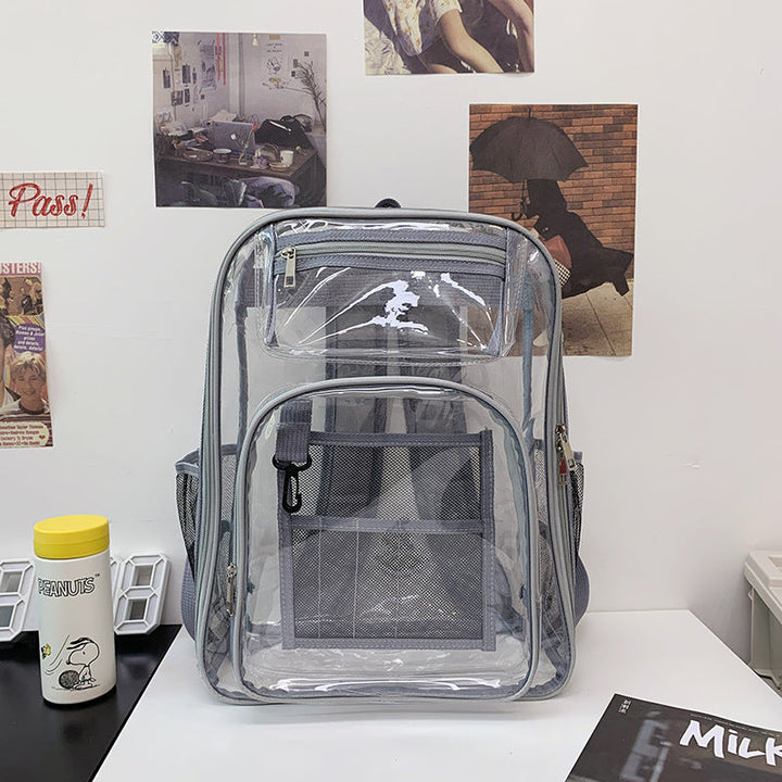 Transparent Multi-Pocket Clear School Backpack Kalsten